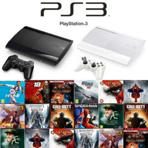 PS3 Super Slim 500GB with 80 games.