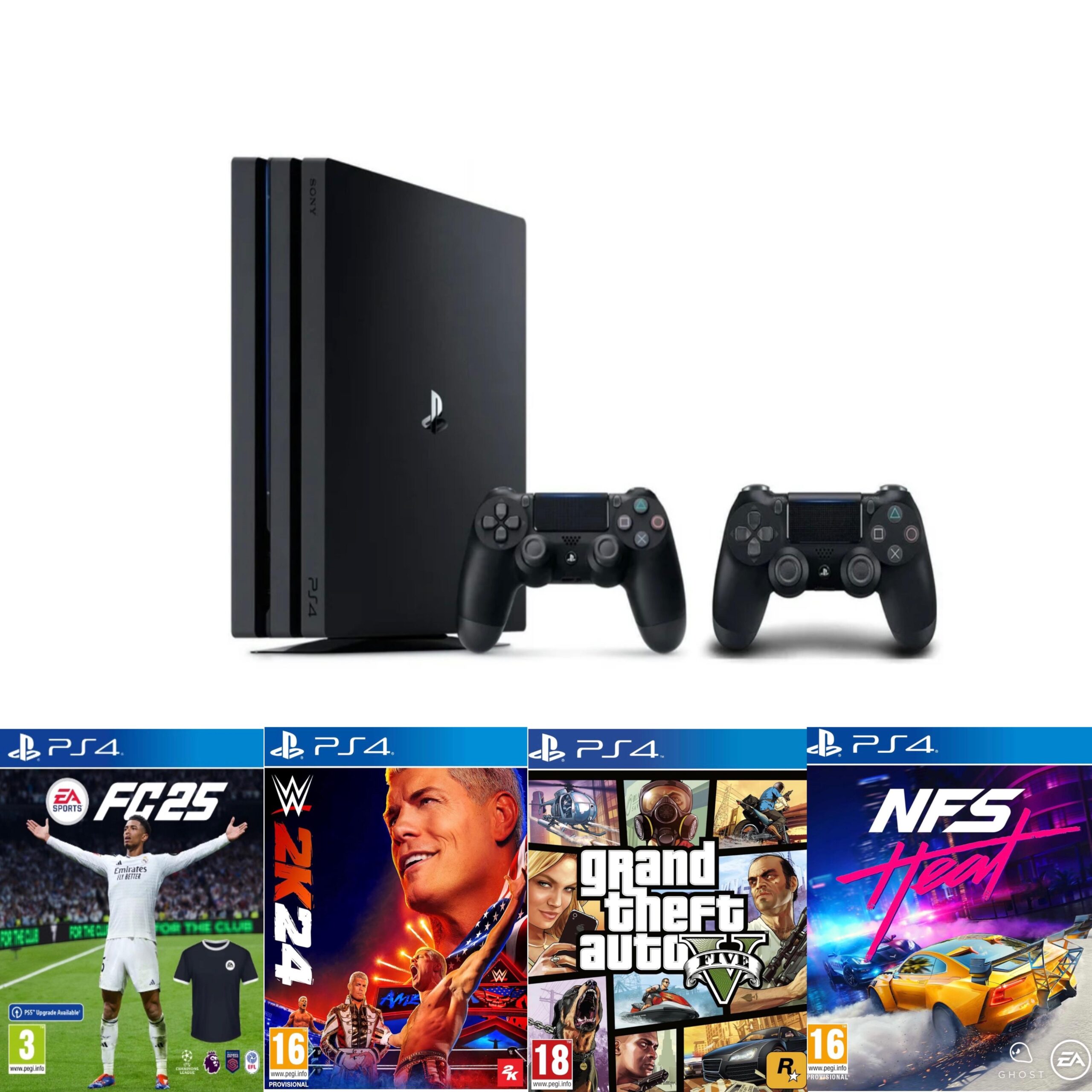 Playstation 4 popular Pro PS 4 Pro mit 4 Spielen und 2 Controller