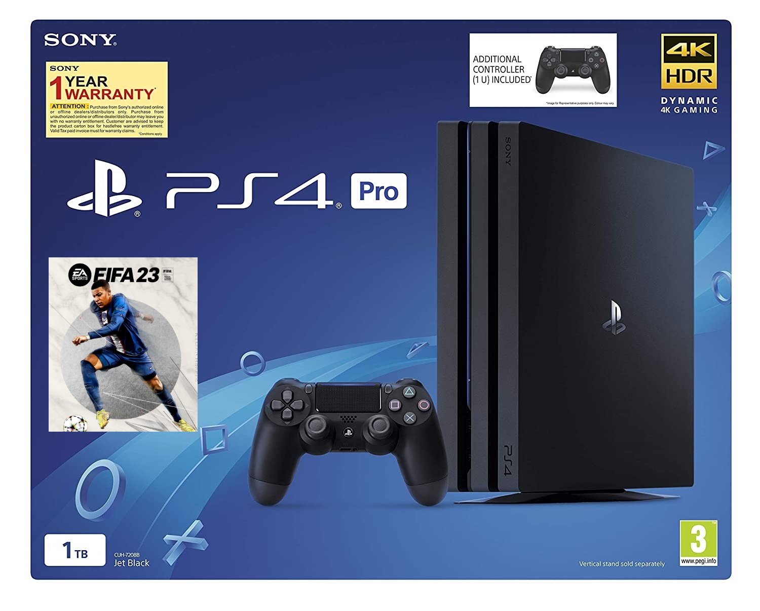 Sony PlayStation 4 Pro With FIFA 23 2 Controller - Games N Gadget