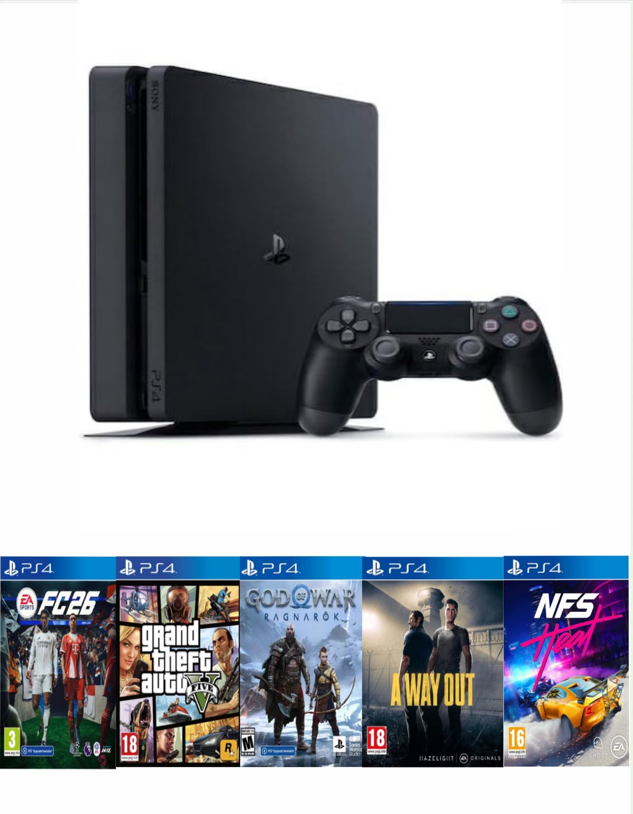 Second Hand PS4 Slim 500GB + 2 Controllers | Bangalore